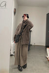 Daniel Andresen Knit Skirt Collection Handmade in Belgium DA-CARDINAL-SHA Virgin wool Sand PDA7 1
